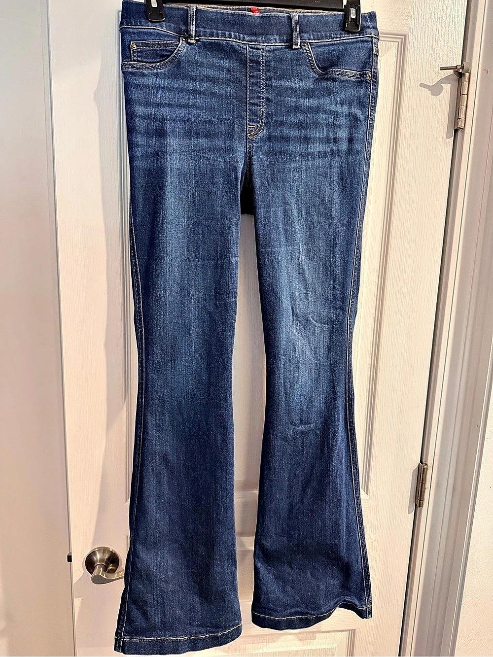 SPANX Women's Flare Jeans in Dark Blue